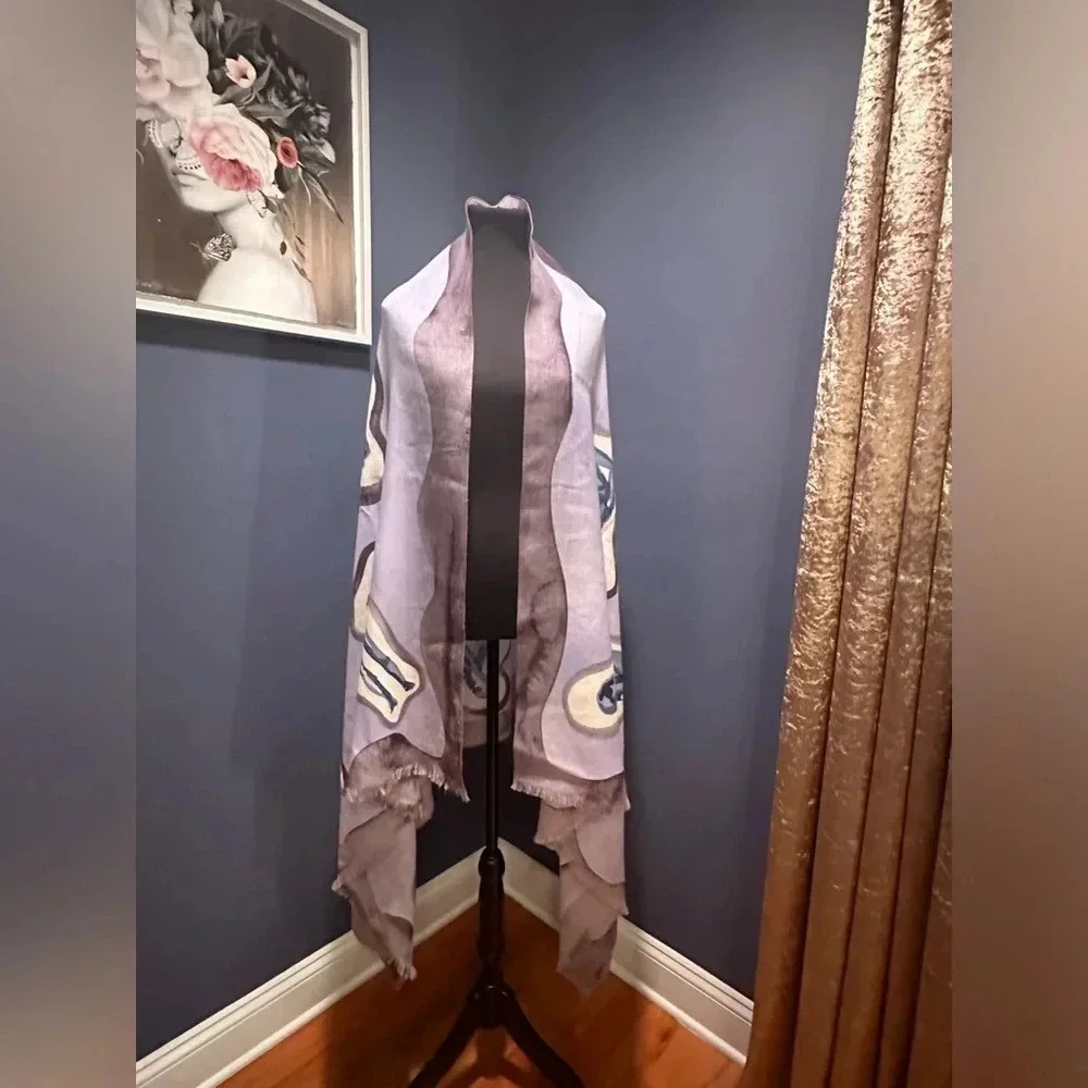 IPPOLITA 100% WOOL ABSTRACT SCARF